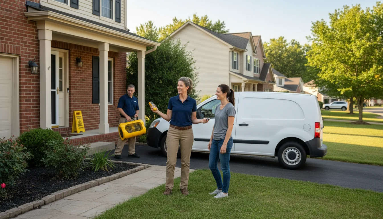 Residential water damage restoration in Home, PA
